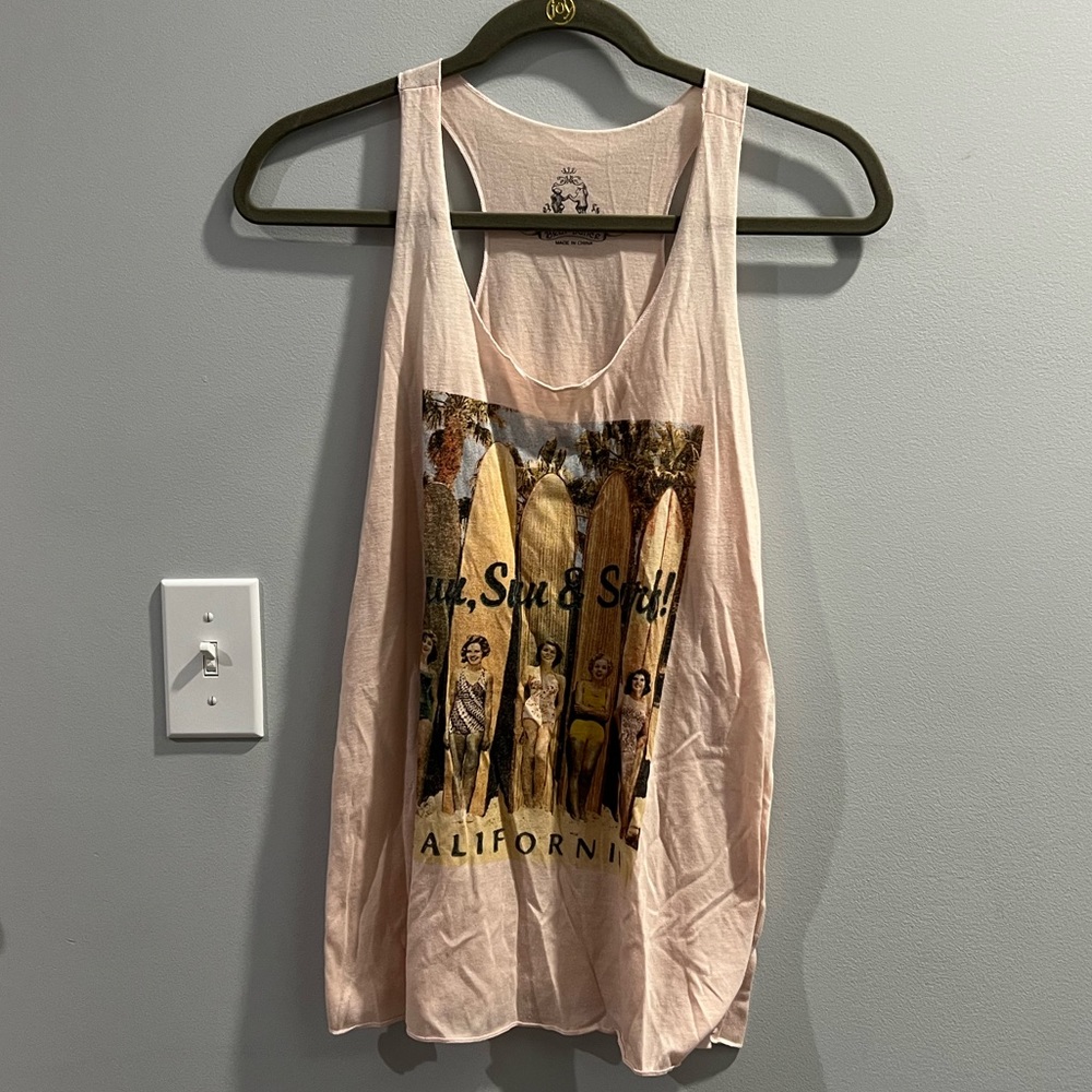 California pink graphic tank top vintage